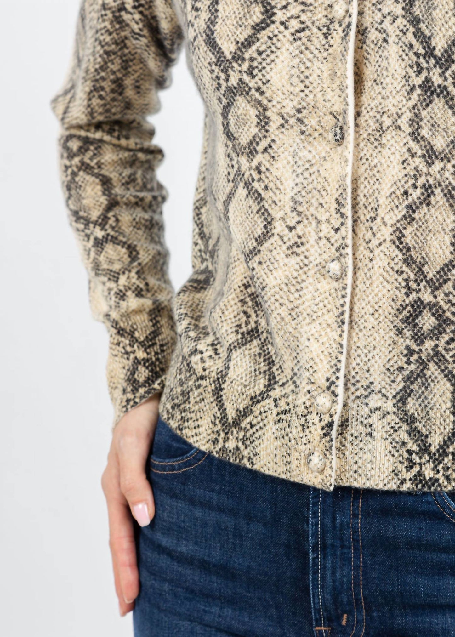 Frame - Cashmere Snake Cardigan