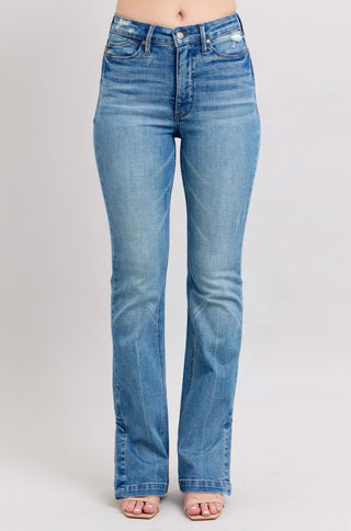 Judy Blue - Tummy Control Side Slit Bootcut Jeans
