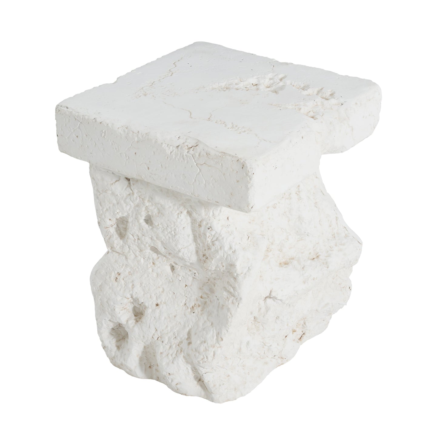 Talia Outdoor Patio Modern Artistry MGO Side Table, White