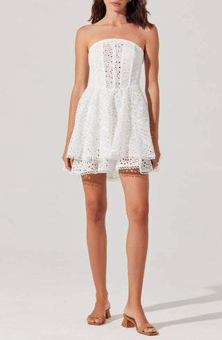 Astr - Deasia Eyelet Mini Dress