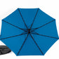 10ft Solar LED Offset Hanging Market Patio Umbrella (Dark Blue)