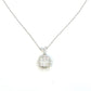 Aamiaa - 0.61 Carat Natural Diamond Cushion Halo Cluster Pendant