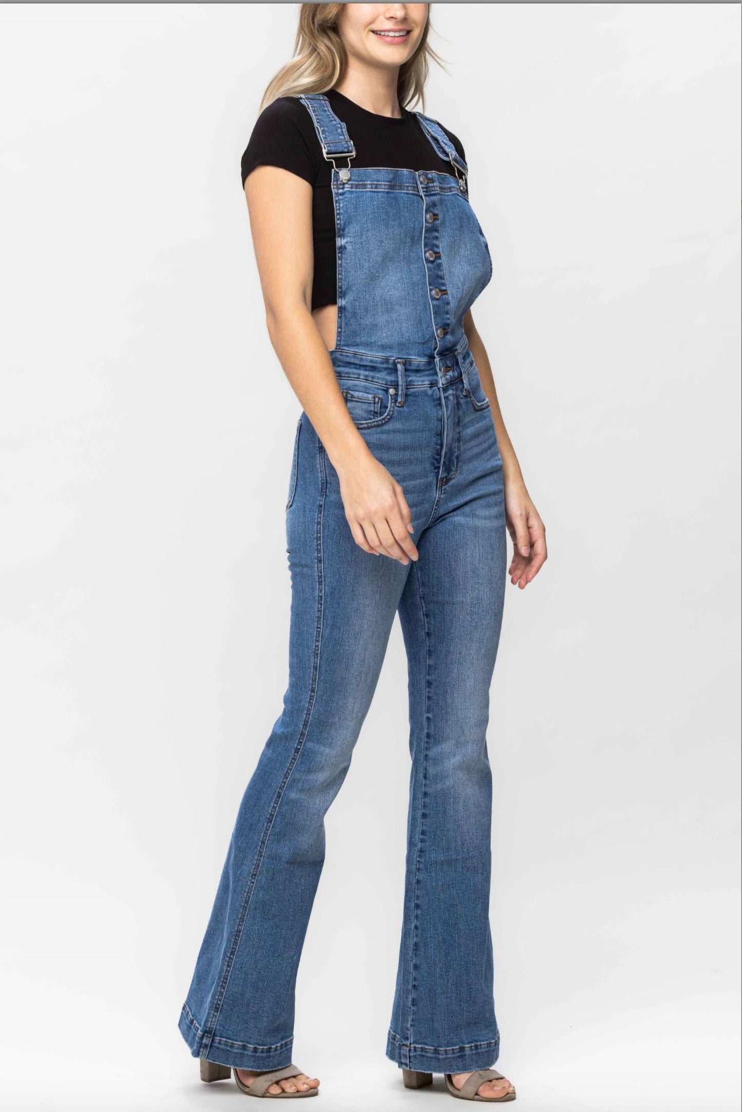Judy Blue - Tummy Control Overall Flare Jeans