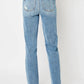 Judy Blue - High Waist Heavy Destroy Straight Denim Jean