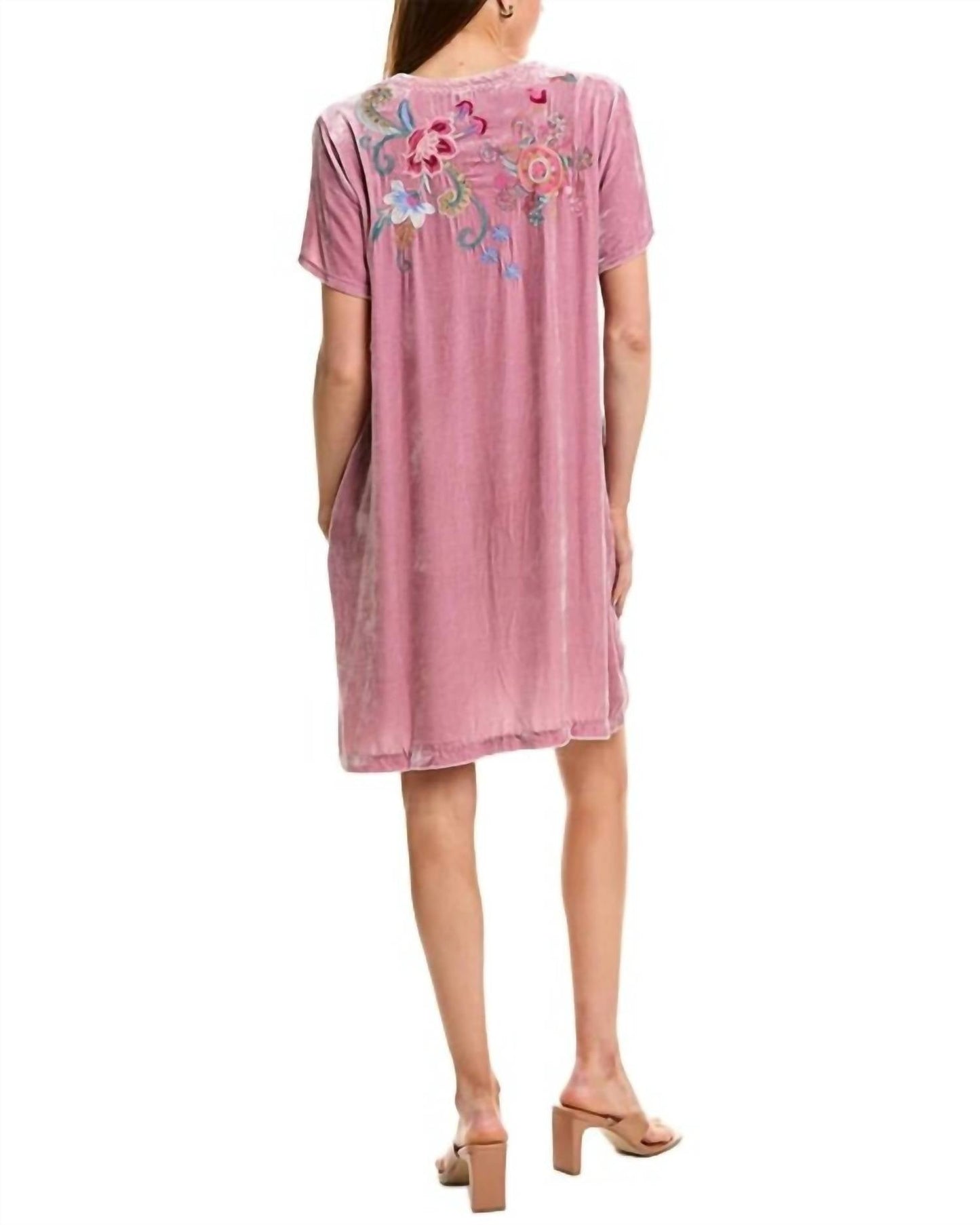 Johnny Was - VELVET V-NECK SHIFT DRESS Carmene