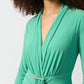Joseph Ribkoff - Faux Wrap Midi Sheath Dress