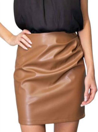 Ee:Some - Faux Leather Mini Skirt