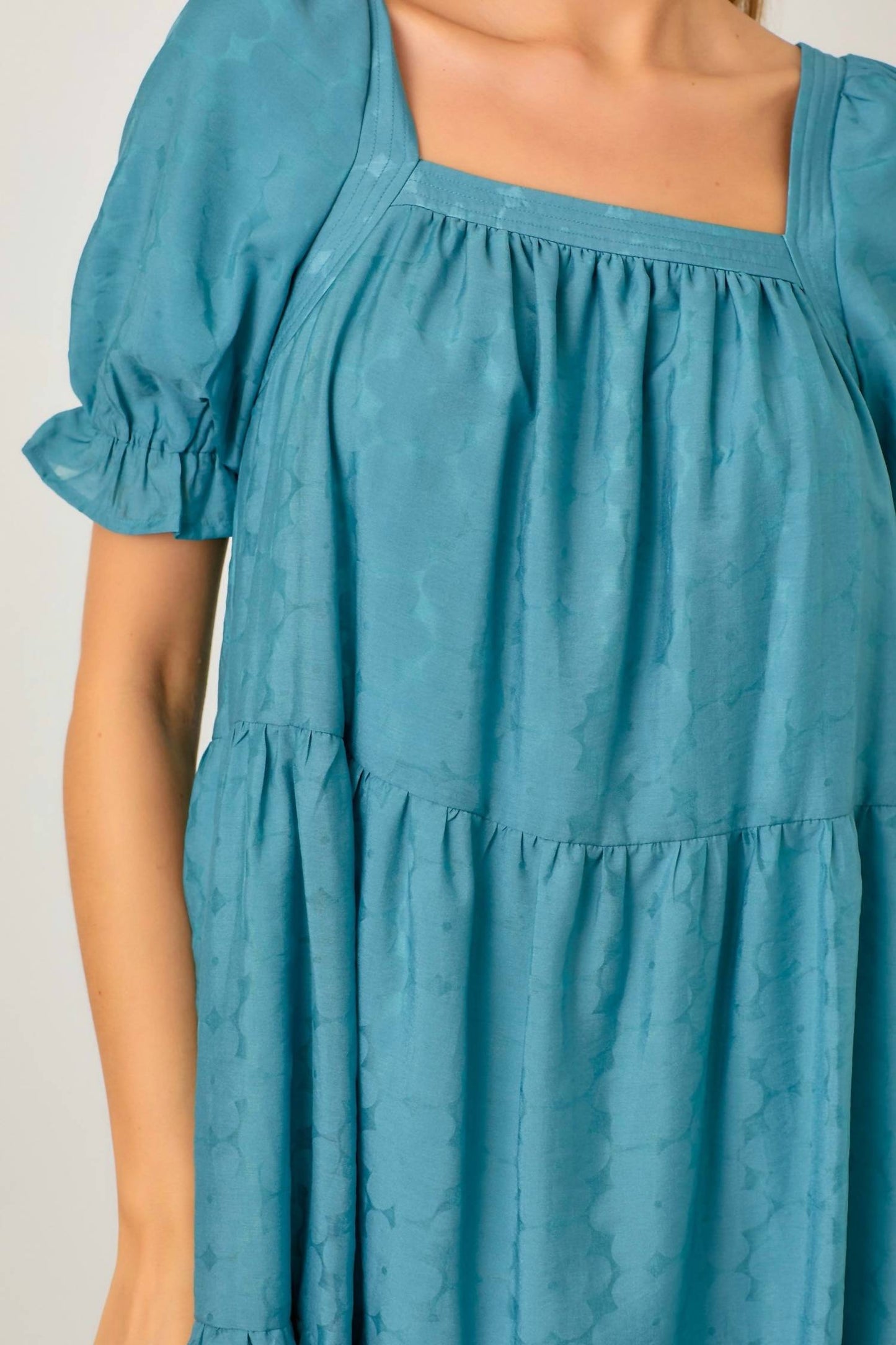 Baevely By Wellmade - Keaton Floral Burnout Tiered Dress