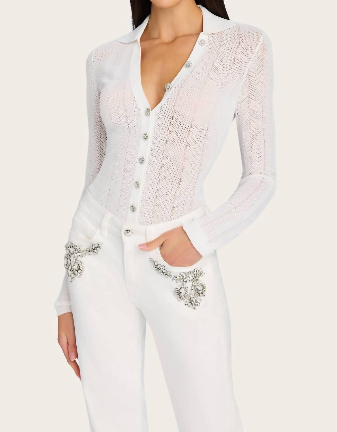 Generation Love - Megan Pointelle Cardigan