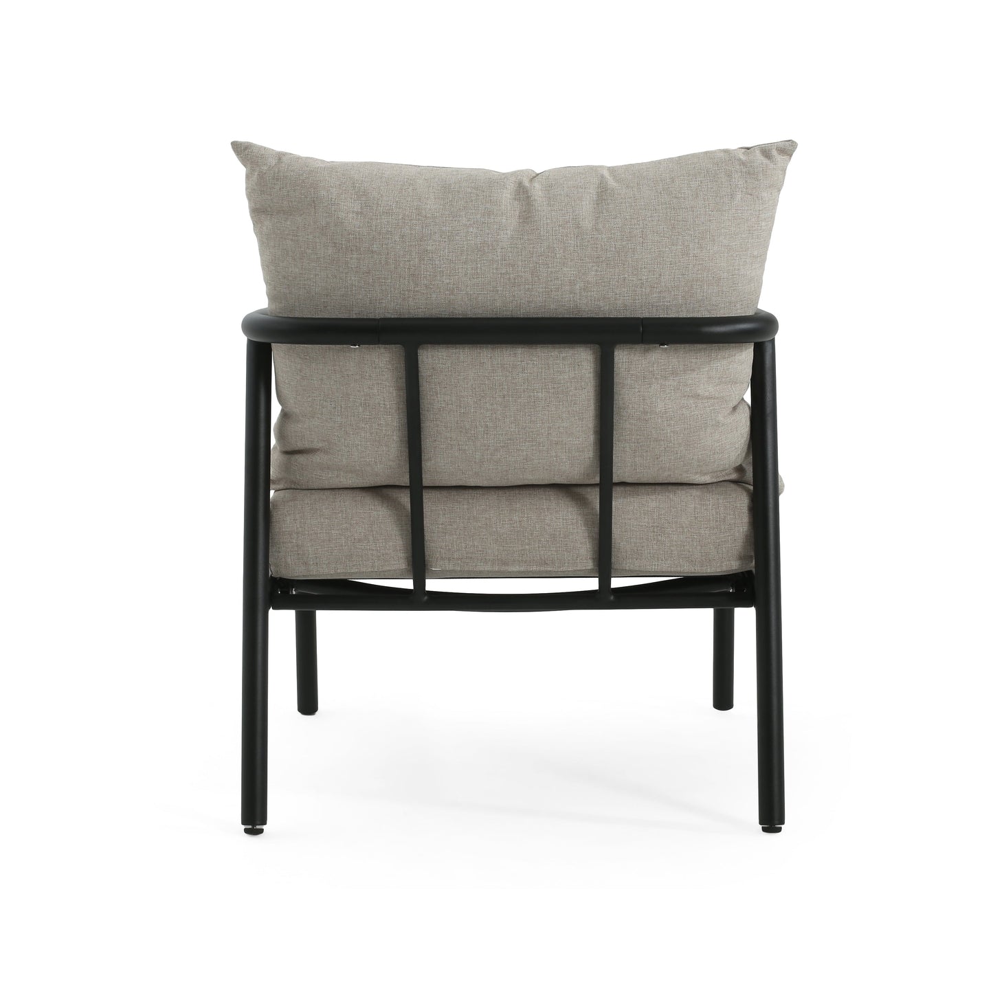 Leora Modern Minimalist Round Tube Sofa Chair with Cushions