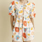 Aureum - Floral Top With Ties