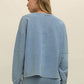 Z Supply - Delphine Knit Denim Pullover Sweatshirt