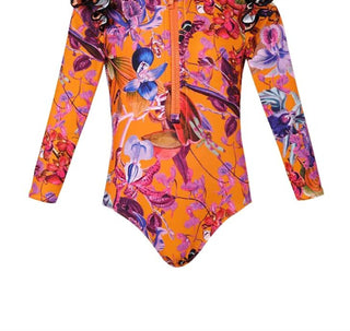 Lia Sahara - Girl's Zipper Long Sleeve One Piece