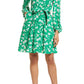 Eliza J Floral Long Sleeve Dress - Green