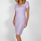 Frank Lyman - V-neckline With Diamante Detail Knit Dress