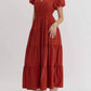 Entro - Puff Sleeve Maxi Dress
