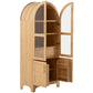 K&K 71' Tall Arched Kitchen Pantry Cabinet with Adjustable Shelves