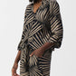 Joseph Ribkoff - Tropical Print Tie Front Top