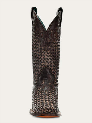 Corral - Women's Glitter Woven Overlay Square Toe Cowboy Boot