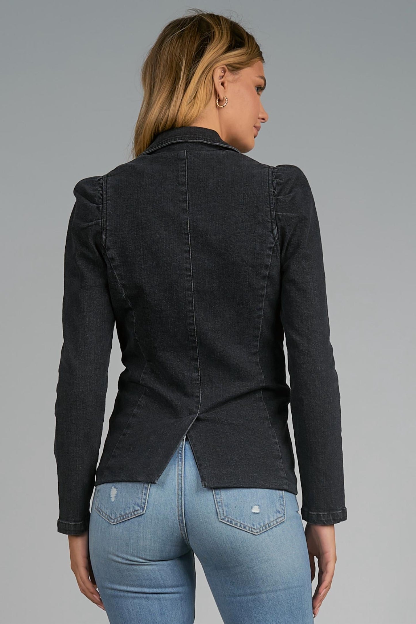 Elan - PUFF SLEEVE BLAZER JACKET
