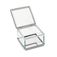 Creative Gifts International - Square Glass Box with Hinged Cover - 3.75"