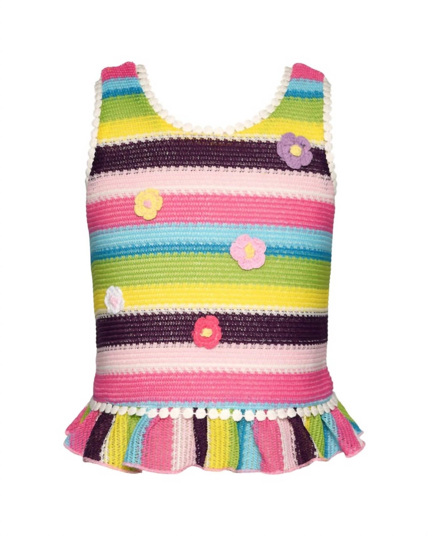 Baby Sara - Girls Knit Striped Short Set