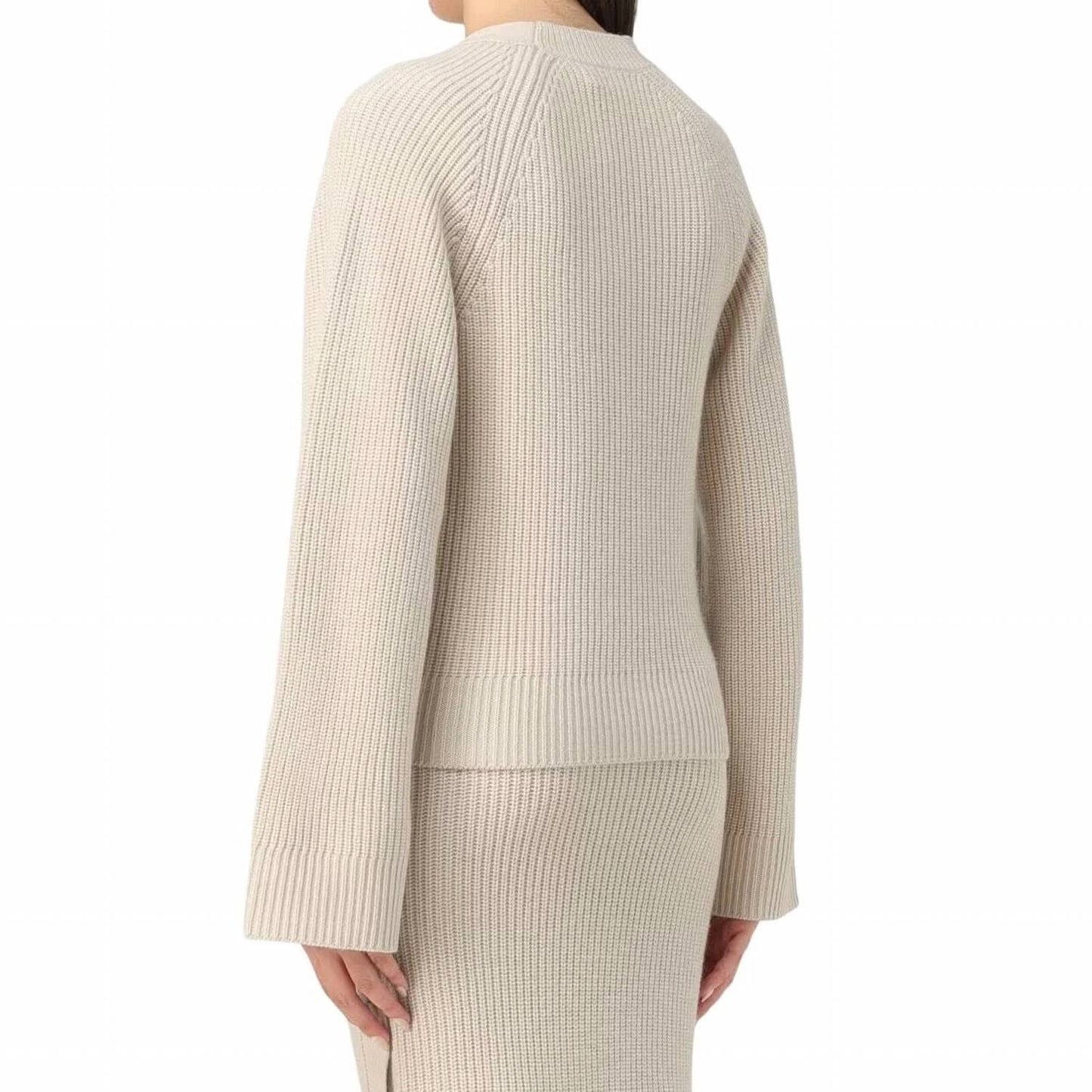 Calvin Klein - V Neck Cropped Wool Cardigan