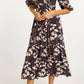 Caballero - Oceane Puff Sleeves Midi Dress