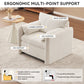 Modern Accent Chair Single Seater Ivory White