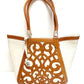 Brighton - Genevieve Laser Cut Leather Satchel Purse