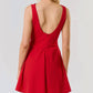 Blue Blush - Rachel Low Back Skater Mini Dress