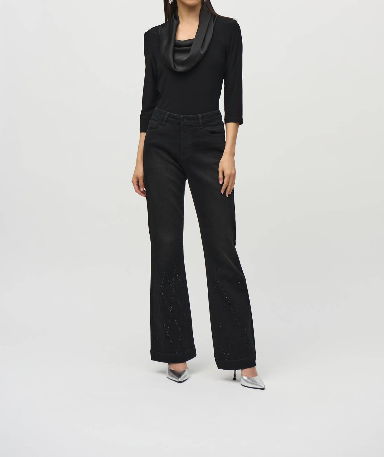 Joseph Ribkoff - Cowl Neck 3/4 Sleeve Top
