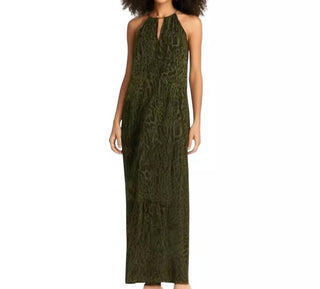 Ralph Lauren - Ocelot-print Crinkle Georgette Halter Dress