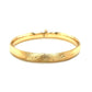 Classic Floral Carved Bangle in 14k Yellow Gold (8.0mm)