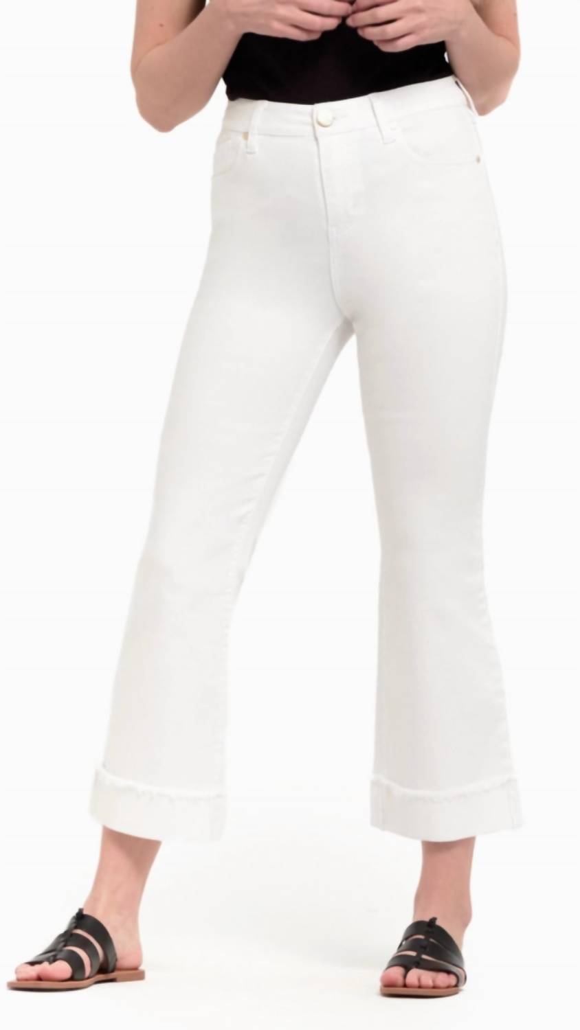 1822 Denim - Women's High Rise Cuffed Demi Boot Cut Pant