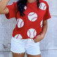 Abln Boutique - Home Run Hitter Sequin Baseball Tee