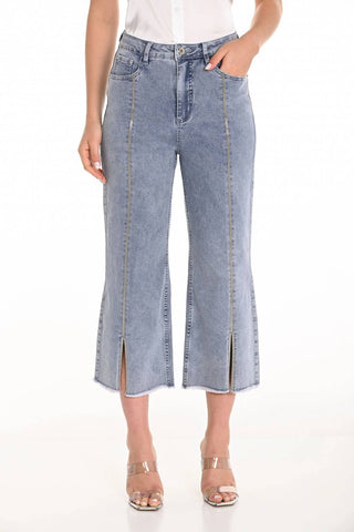 Frank Lyman - Cropped Wide Leg Jeans