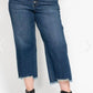 Judy Blue - High Rise Button Fly Crop Wide Leg Jeans