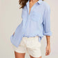 Hatch - Pinstripe Boyfriend Shirt