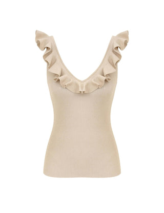 Zimmermann - Everly Frill V-neck Top