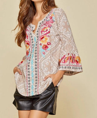 Andree By Unit - South Beach Embroidered Bandana Top