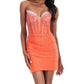 Ashleylauren - Sweetheart Neckline Mini Dress