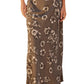 Promesa - Whispering Petals Bias-cut Floral Satin Maxi Skirt