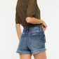 Kancan - Frayed Hem Denim Shorts