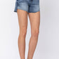 Judy Blue - Mid Rise Half Cuffed Jean Shorts