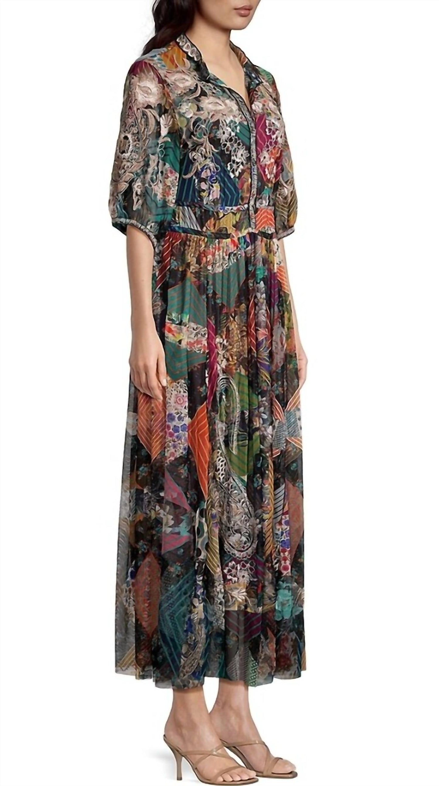 Johnny Was - Kiara Patchwork Mesh Dress