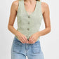 Trendsi - Risen Full Size V Neck Button Down Vest Plus Size
