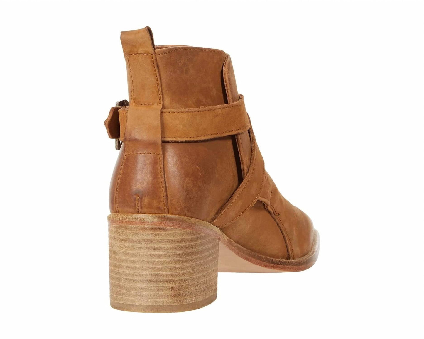 Free People - Women's Leather Back Loop Heeled Ankle Boot