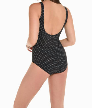 Miraclesuit - Pin Point Oceanus Surplice One Piece Swimsuit