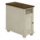 Accent End Table, Storage, Traditional - White